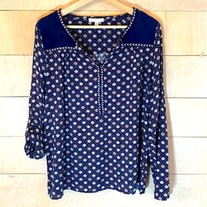 Skies are Blue Stitch Fix Mixed Media Top Roll Tab